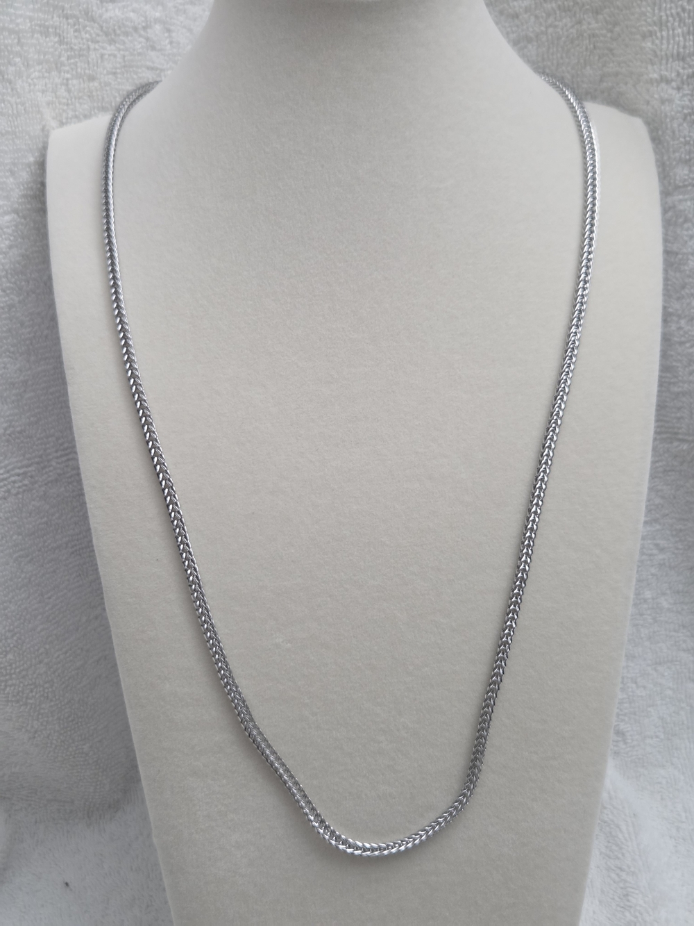 Stainless Steel Foxtail Box Chain Necklace